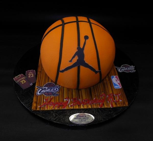 Basketball Custom Shape Fondant Cake 