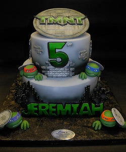 Ninja Turtle Fondant Birthday Cake, tmnt, turtles 