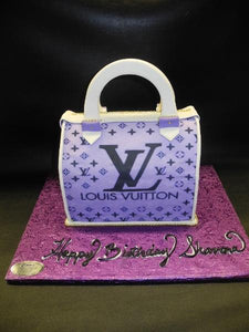 Louis Vuitton Purple Handbag Cake 