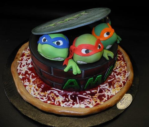 Pizza Ninja Turtle Fondant Cake