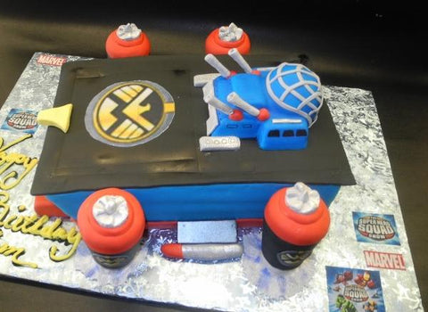 Avengers Helicarrier Fondant Custom Cake