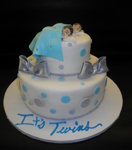 Creative Cake for Twin Boys, with Sugar Paste Dolls. Stock Photo - Image of  anniversary, dolls: 160935758