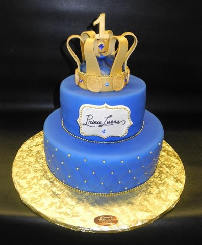 Prince 1st Birthday Cake with Edible Crown