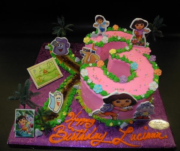 Online Dora Chocolate Rectangle Photo Cake Delivery : DIZOVI Bakery