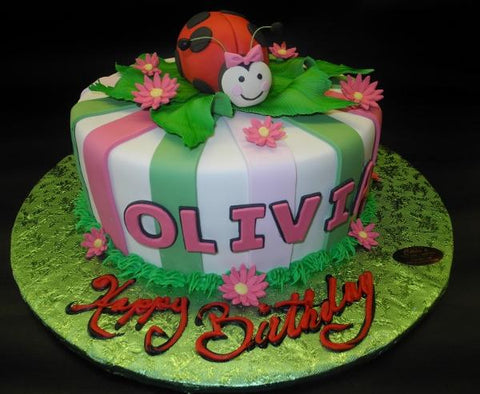 Lady Bug Fondant Cake 