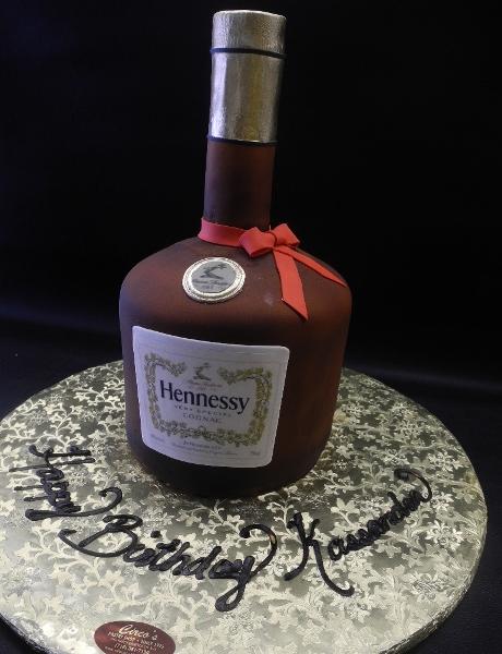 Hennessy Bottle Custom Cake 