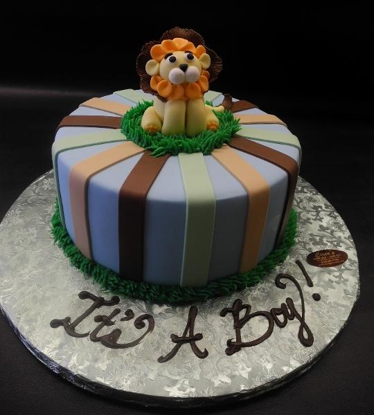 Lion 3D Fondant Babyshower Cake 