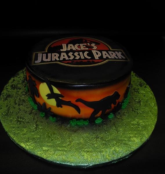 Jurassic Park Layer Cake - Classy Girl Cupcakes