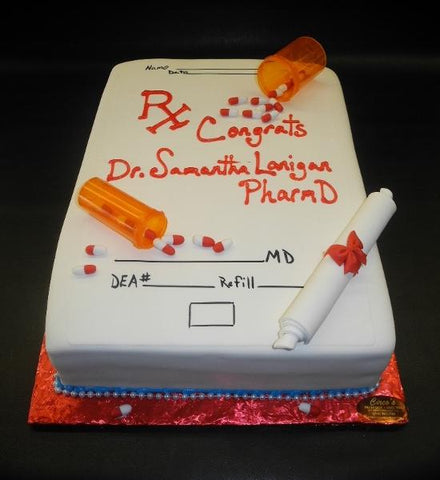 Pharmacy Graduation Fondant Cake 