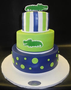 Alligator Birthday Fondant Cake