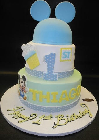 Mickey Mouse First Birthday Cake 