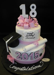 Graduation and 18th Birthday Fondant Cake