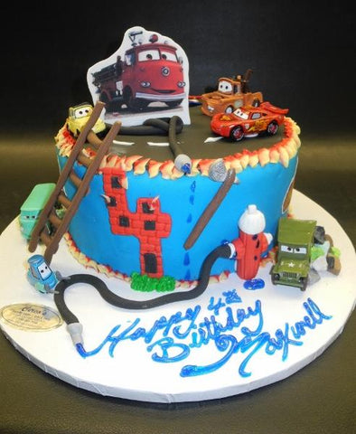 Cars Fondant Cake with Edible Accessories 
