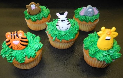 Safari Cupcakes with animal