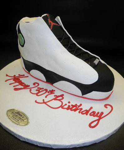 Jordan Sneaker Shape Fondant Cake 