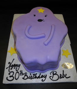 Purple Star Fondant Cake 
