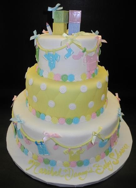 Pin clothes baby shower cake 