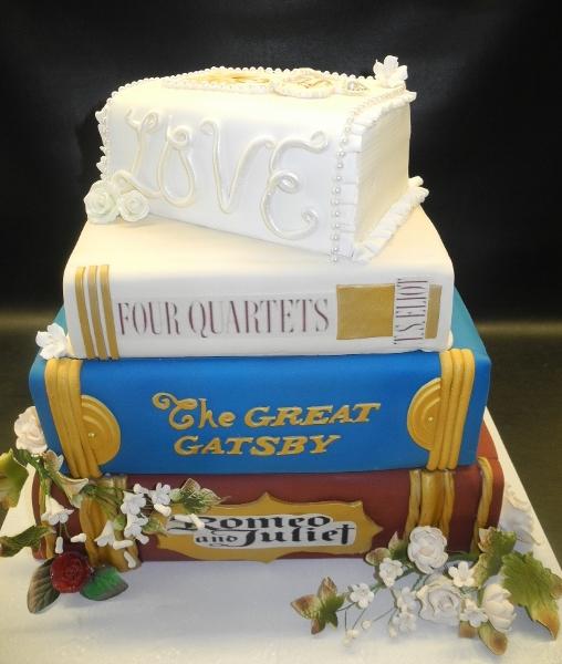 Book shape clearance cake