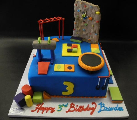 Rock Climb Gym Birthday Cake 