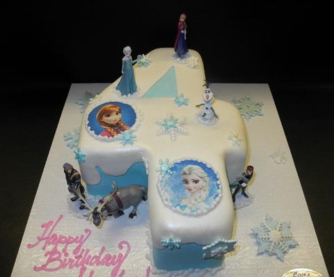 Frozen Fondant Number Cake 