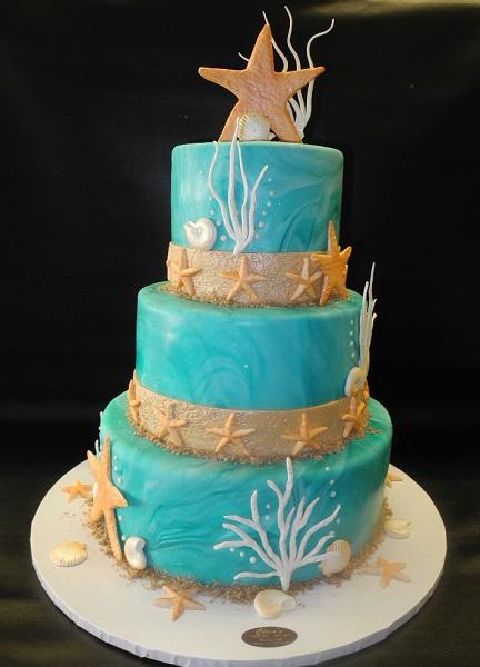 2-Tiers Cake (1st Birthday) Sea Theme – BakeAvenue