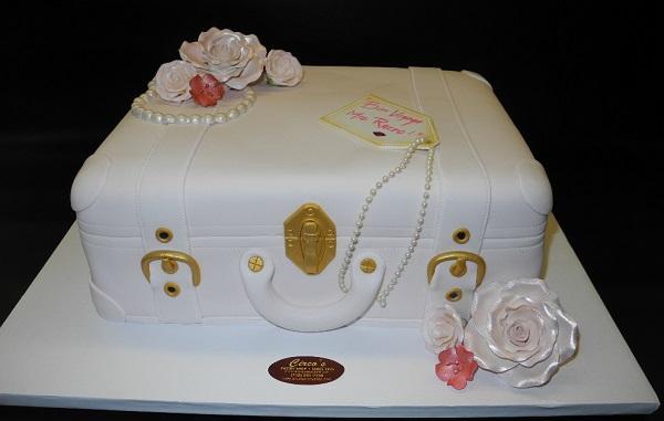 Louis Vuitton Suitcase wedding cake - Decorated Cake by - CakesDecor