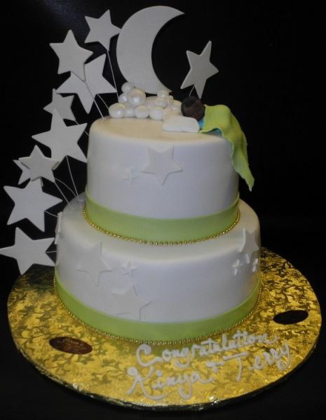 Star and Moon Baby Cake