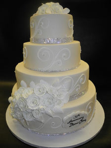 Suger Rose Wedding Cake