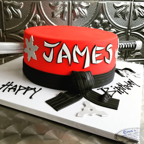 Samurai sword ninja cake B0872