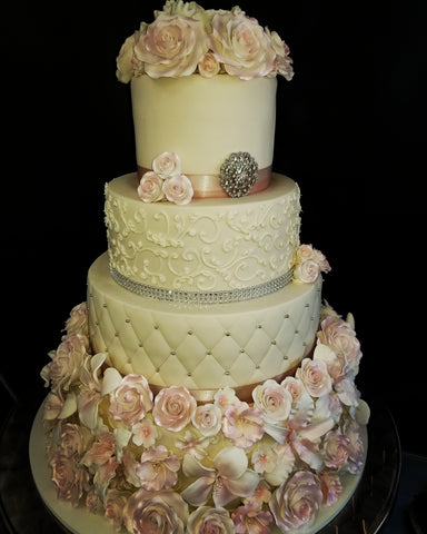 4 tier Wedding cake W196