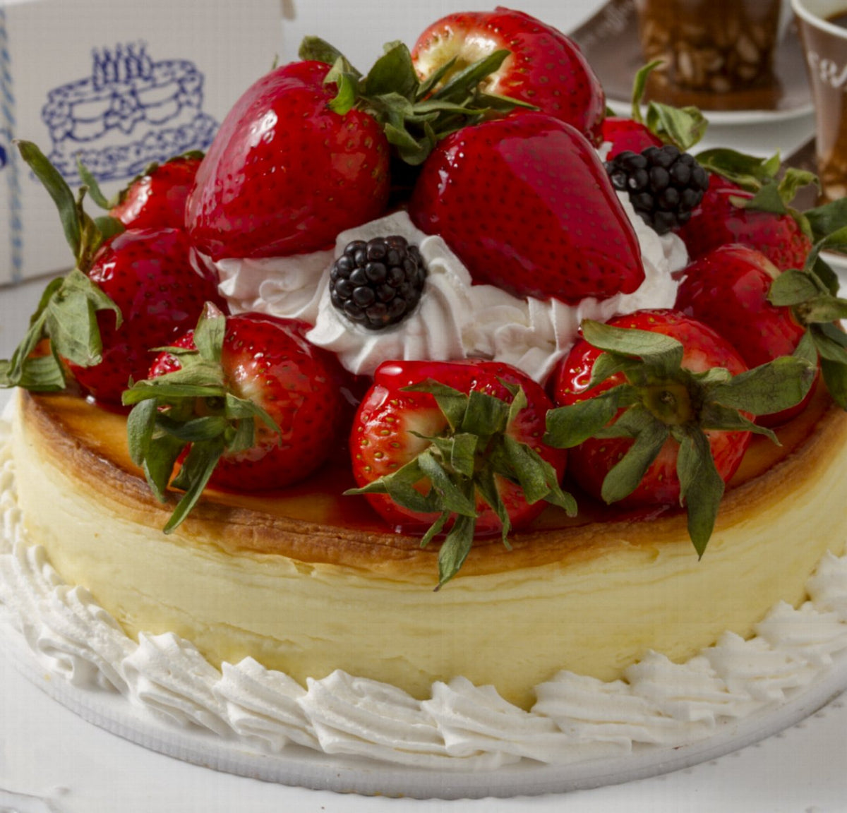 Cheesecake with Fresh Strawberries For Local Delivery or Curbside Pickup ONLY
