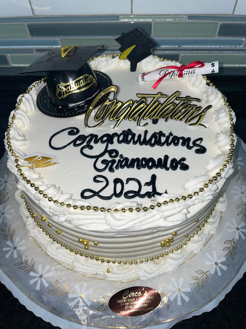 Graduation 9 inch Round Cake For Local Delivery or Curbside Pickup ONLY